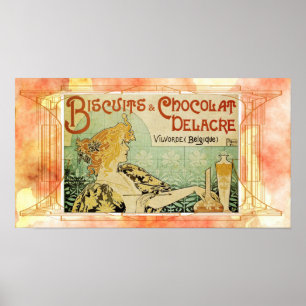Vintag Mucha Biscuits Poster