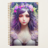 Vintag Mucha Style Schönes Frauenportrait Planer (Vorderseite)