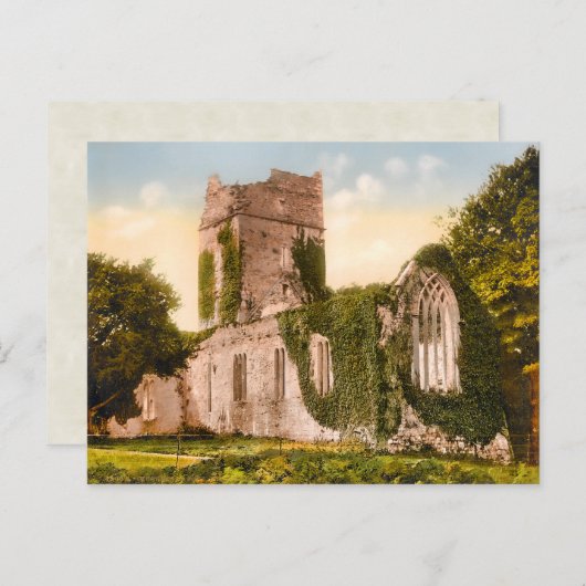 Vintag Muckross Abbey Killarney Irland Postkarte (Vorne/Hinten)