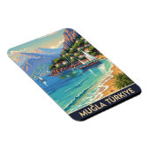 Vintag Mugla Turkey Travel Magnet (Rechte Seite)