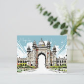 Vintag Mumbai, Indien Wasserfarbentourismus Postkarte (Stehend Vorderseite)