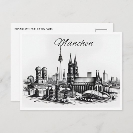 Vintag München München München Deutschland Postkarte (Vorne/Hinten)