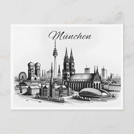 Vintag München München München Deutschland Postkarte (Vorderseite)