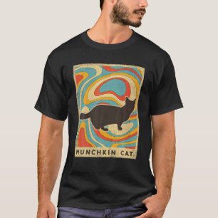 Vintag Munchkin Cat Lover Animal Retro Style T-Shirt