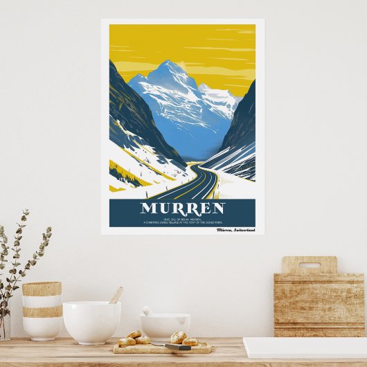 Vintag Murren, Schweiz Poster (Küche)