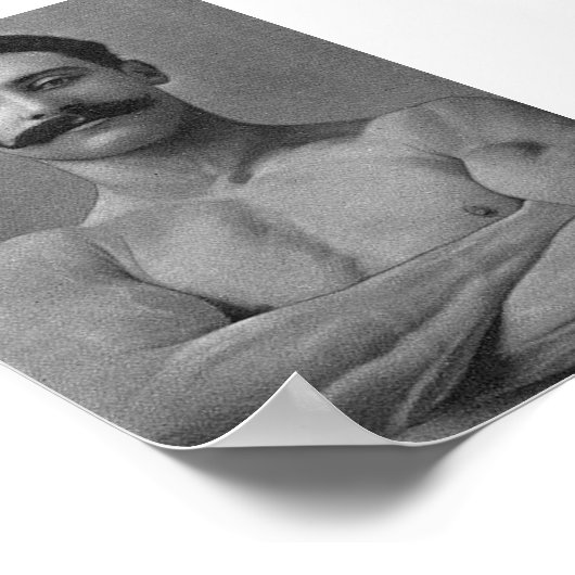 Vintag Muscle Bodybuilder Strongman Poster (Ecke)