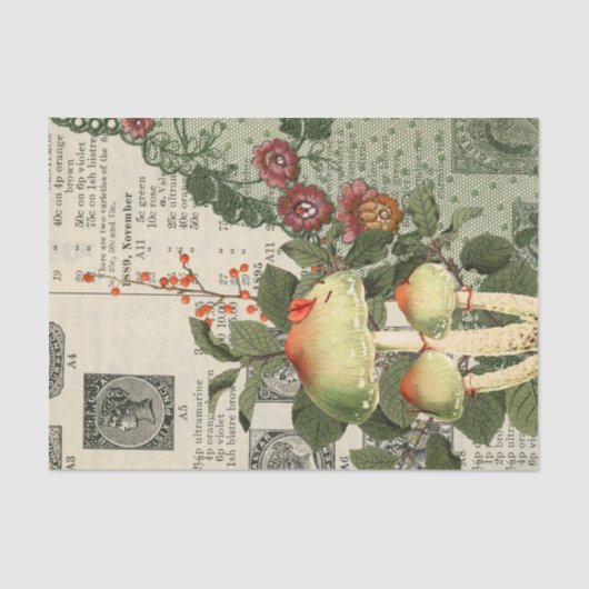 Vintag Mushroom Ephemera Seidenpapier (Vorderseite)