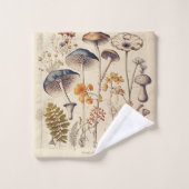Vintag Mushroom Naturalist Badhandtuch Set (Waschlappen)