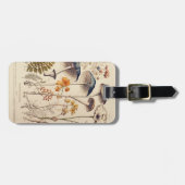 Vintag Mushroom Naturalist Gepäckanhänger (Vorderseite horizontal)