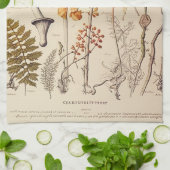 Vintag Mushroom Naturalist Geschirrtuch (Gefaltet)