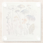 Vintag Mushroom Naturalist Glasuntersetzer (Rückseite)