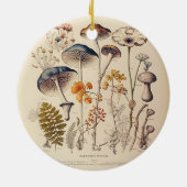 Vintag Mushroom Naturalist Keramik Ornament (Hinten)