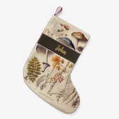 Vintag Mushroom Naturalist Kleiner Weihnachtsstrumpf (Vorderansicht (hängend))