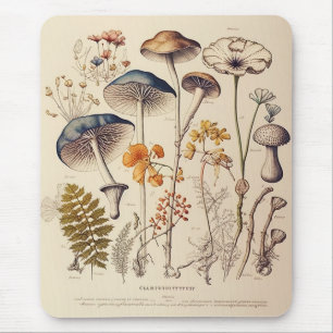 Vintag Mushroom Naturalist Mousepad