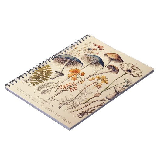 Vintag Mushroom Naturalist Notizblock (Linke Seite)