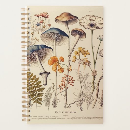 Vintag Mushroom Naturalist Planer (Vorderseite)