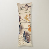 Vintag Mushroom Naturalist Seitenschläferkissen (Rückseite (Vertikal))