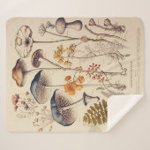 Vintag Mushroom Naturalist Sherpadecke (Vorderseite (Horizontal))