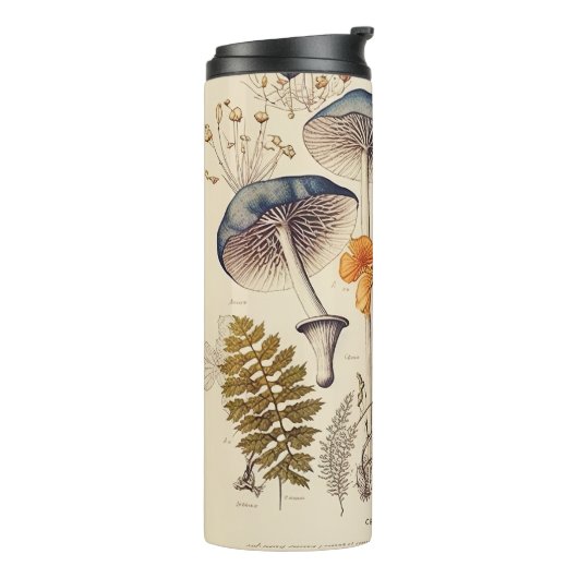 Vintag Mushroom Naturalist Thermosbecher (Nach links gedreht)