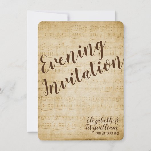 Vintag Music Abend Einladung (Rückseite)