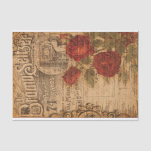 Vintag Music Cover & Rose Shabby Chic - Entwürfe Seidenpapier
