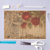 Vintag Music Cover & Rose Shabby Chic - Entwürfe Seidenpapier (Handwerk)