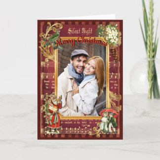 Vintag Music Foto Holiday Personalize Gruß Feiertagskarte