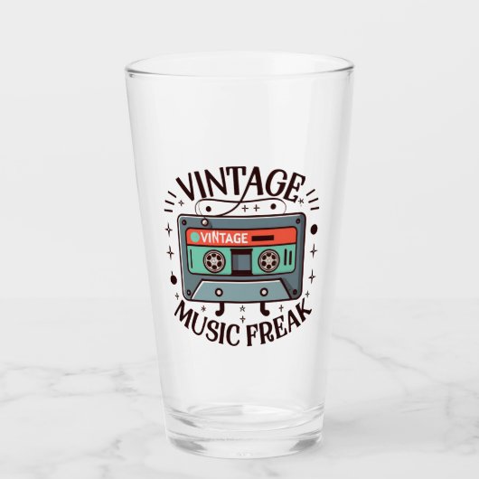 Vintag Music Freak Glas (Vorderseite)