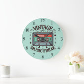 Vintag Music Freak Große Wanduhr (Zuhause)