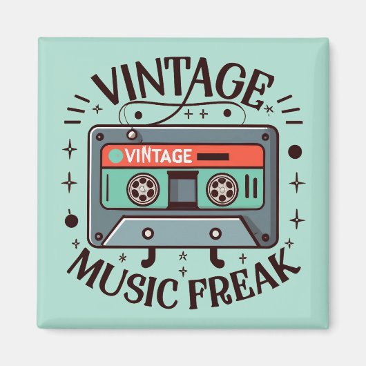 Vintag Music Freak Magnet (Vorne)