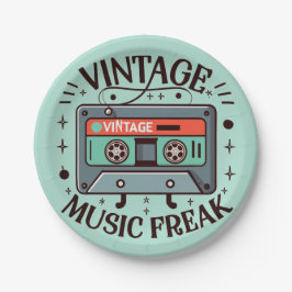 Vintag Music Freak Pappteller
