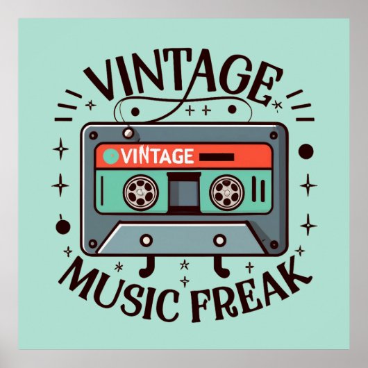 Vintag Music Freak Poster (Vorne)