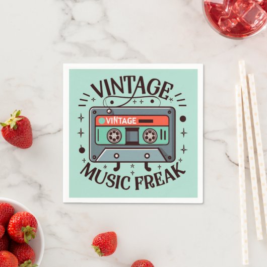 Vintag Music Freak Serviette (Beispiel)