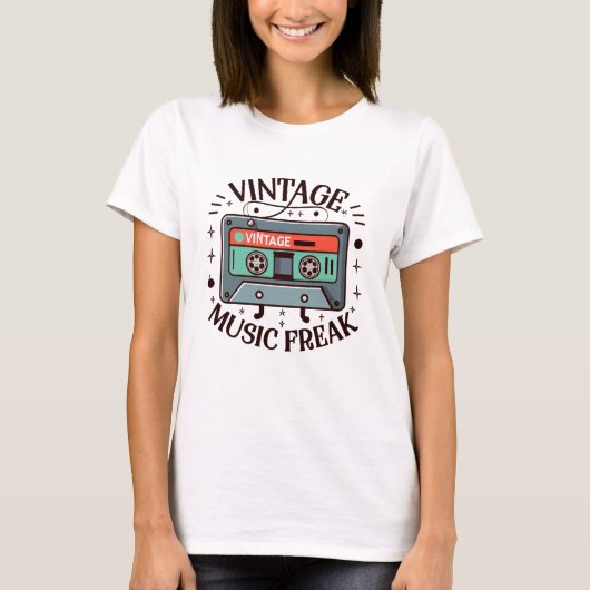 Vintag Music Freak T-Shirt (Vorderseite)