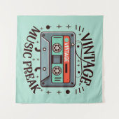 Vintag Music Freak Wandteppich (Vorderseite (Horizontal))