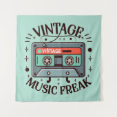 Vintag Music Freak Wandteppich (Vorderseite)