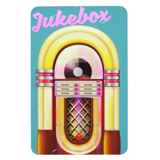 Vintag Music Jukebox Magnet (Vertikal)