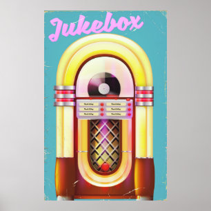 Vintag Music Jukebox Poster