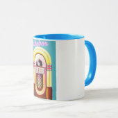Vintag Music Jukebox Tasse (VorderseiteRechts)