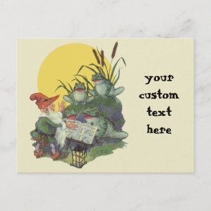 Vintag Music Magazine Cover Art, Etude Frog Choir Postkarte