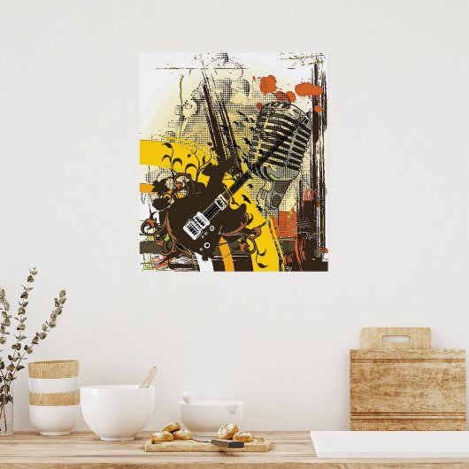 Vintag Music Poster (Küche)