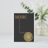 Vintag Music Poster Player Postkarte (Stehend Vorderseite)
