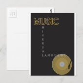 Vintag Music Poster Player Postkarte (Vorne/Hinten)
