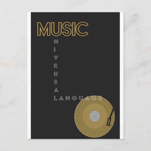 Vintag Music Poster Player Postkarte (Vorderseite)