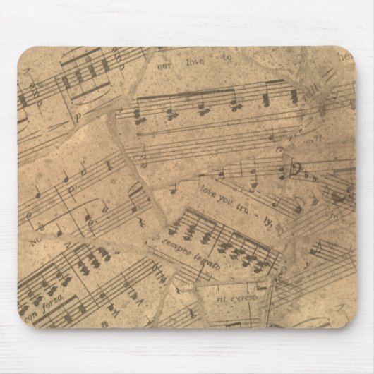 Vintag Music Sheets Mousepad (Vorne)