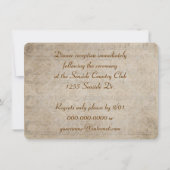 Vintag Music Wedding Vow Erneuerung Einladung (Rückseite)