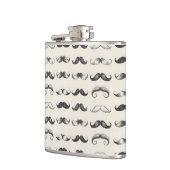Vintag Mustache Muster Vater Männer Opa Flachmann (Links)