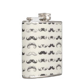 Vintag Mustache Muster Vater Männer Opa Flachmann (Rechts)
