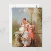 Vintag - Mutter und Kinder Postkarte (Vorne/Hinten)