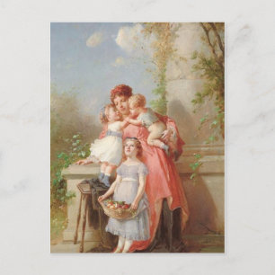 Vintag - Mutter und Kinder Postkarte